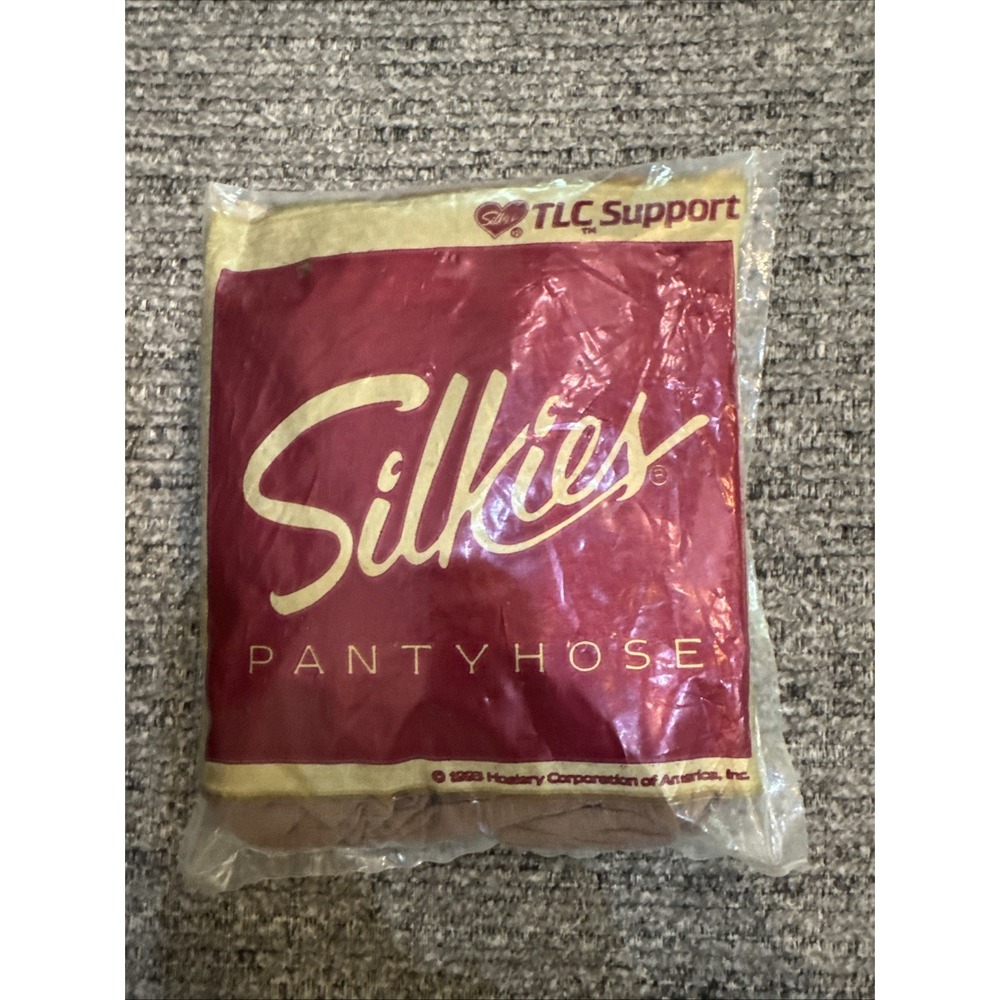 Silkies TLC Support Pantyhose Medium Mocha USA Vintage 307